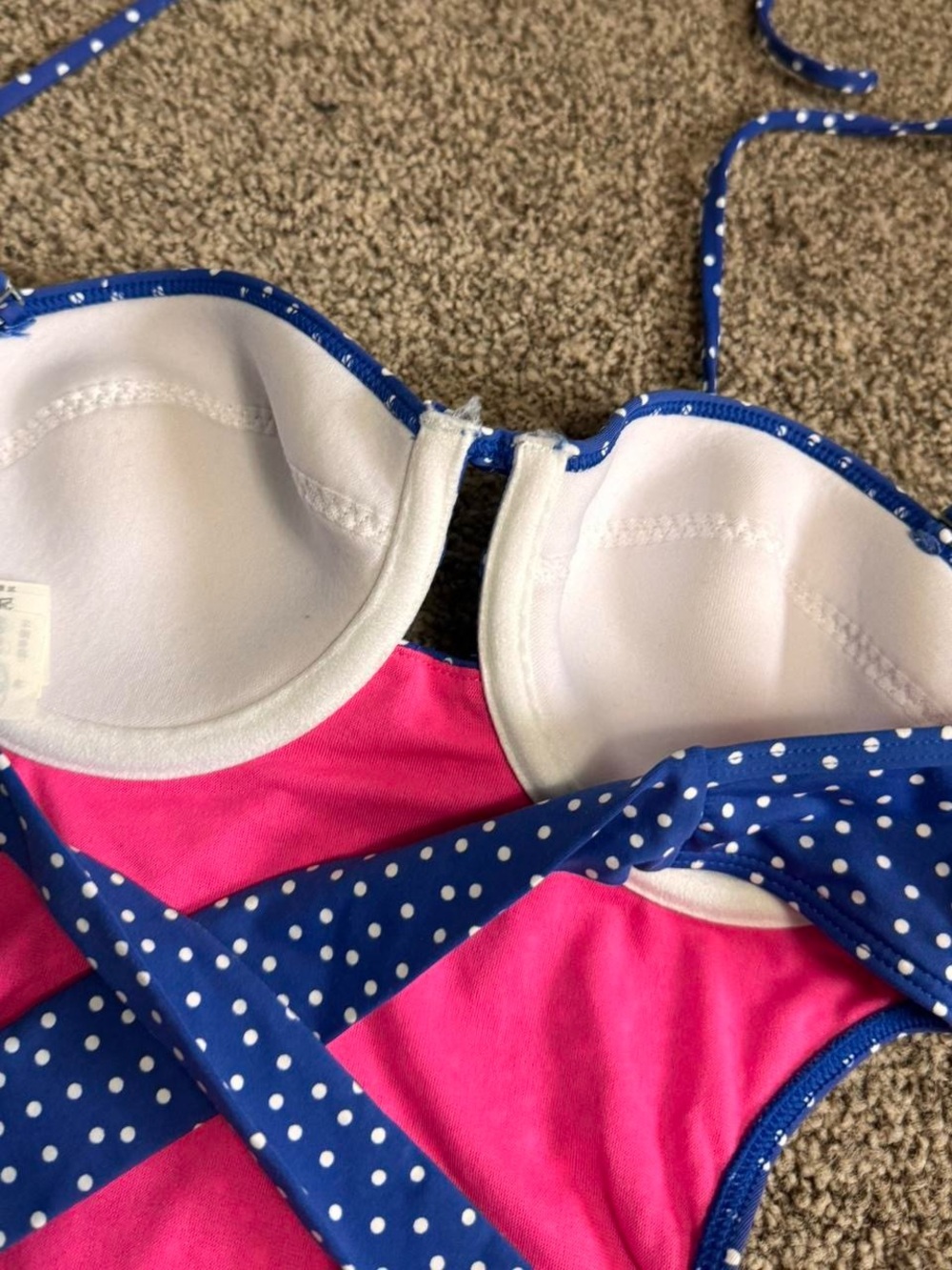 Abercrombie & Fitch blue polka dot one piece swimsuit - Picture 5 of 8